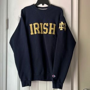 Embroidered Norte Dame ‘IRISH’ Sweatshirt